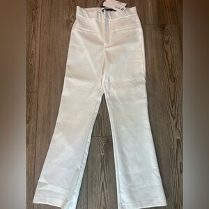 Zara White Tailored Trousers
